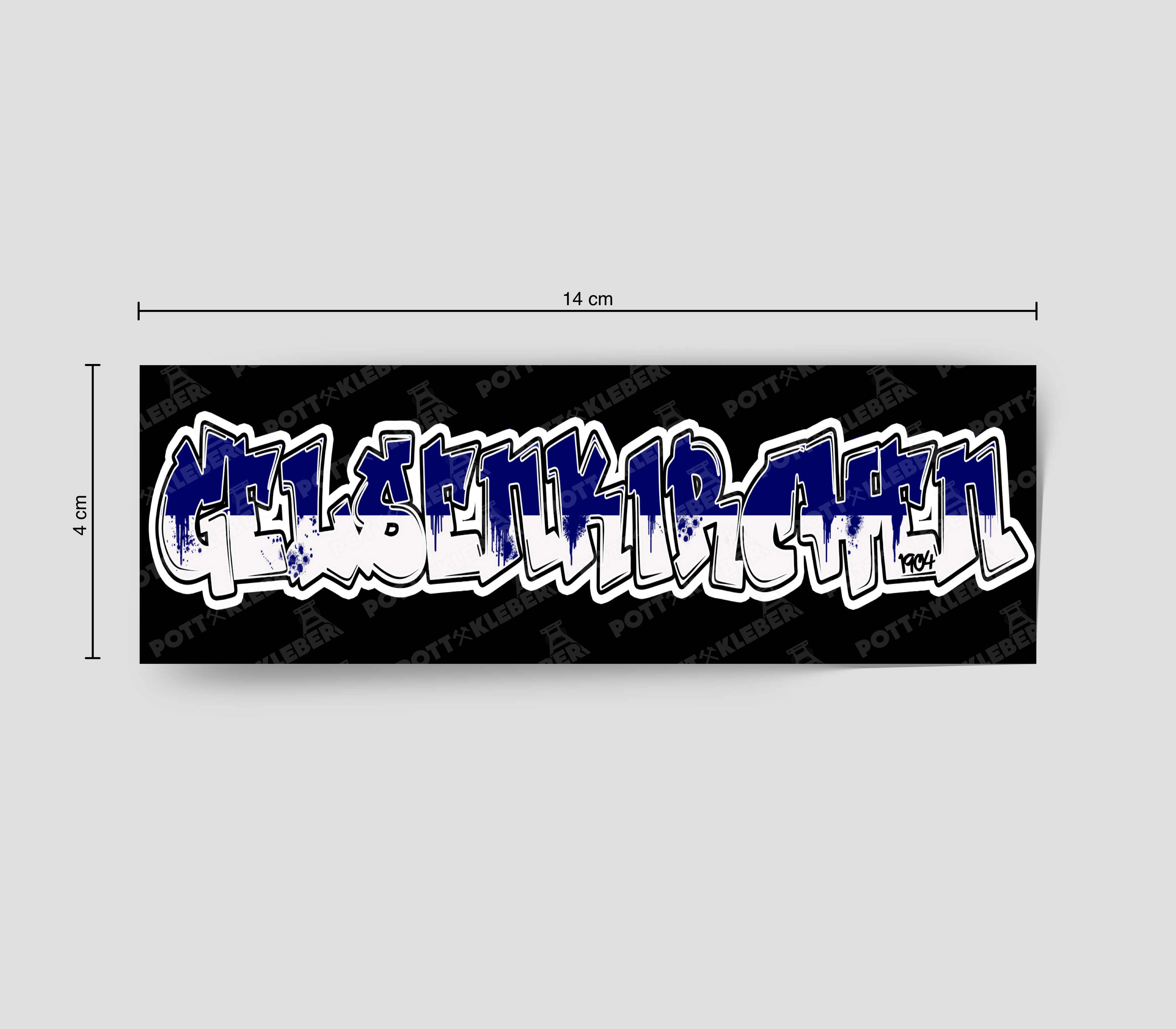 50x : Gelsenkirchen Graffiti Style: Blau,Weiß,Schwarz | Nr.33