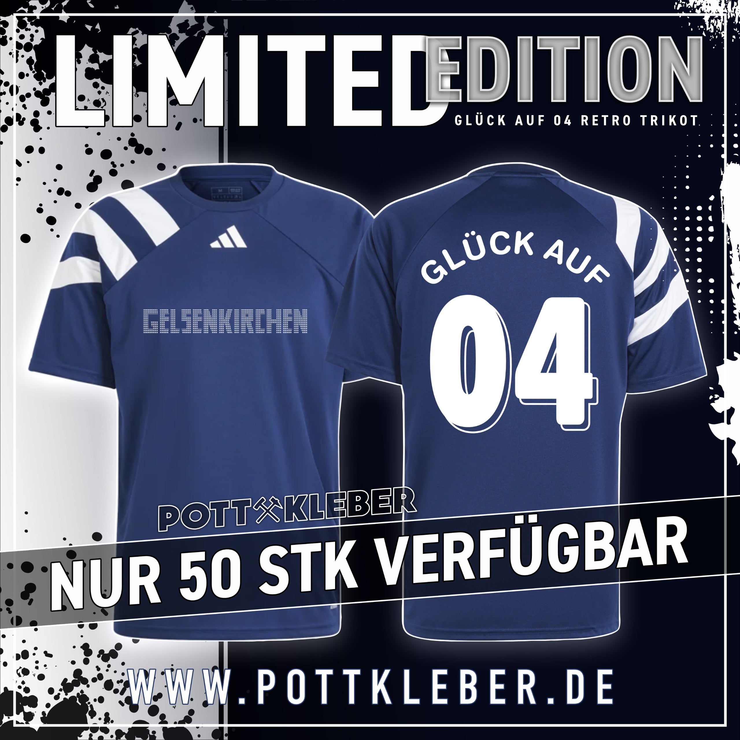 Gelsenkirchen 04 Glück Auf Retro Trikot *LMTD EDTN*