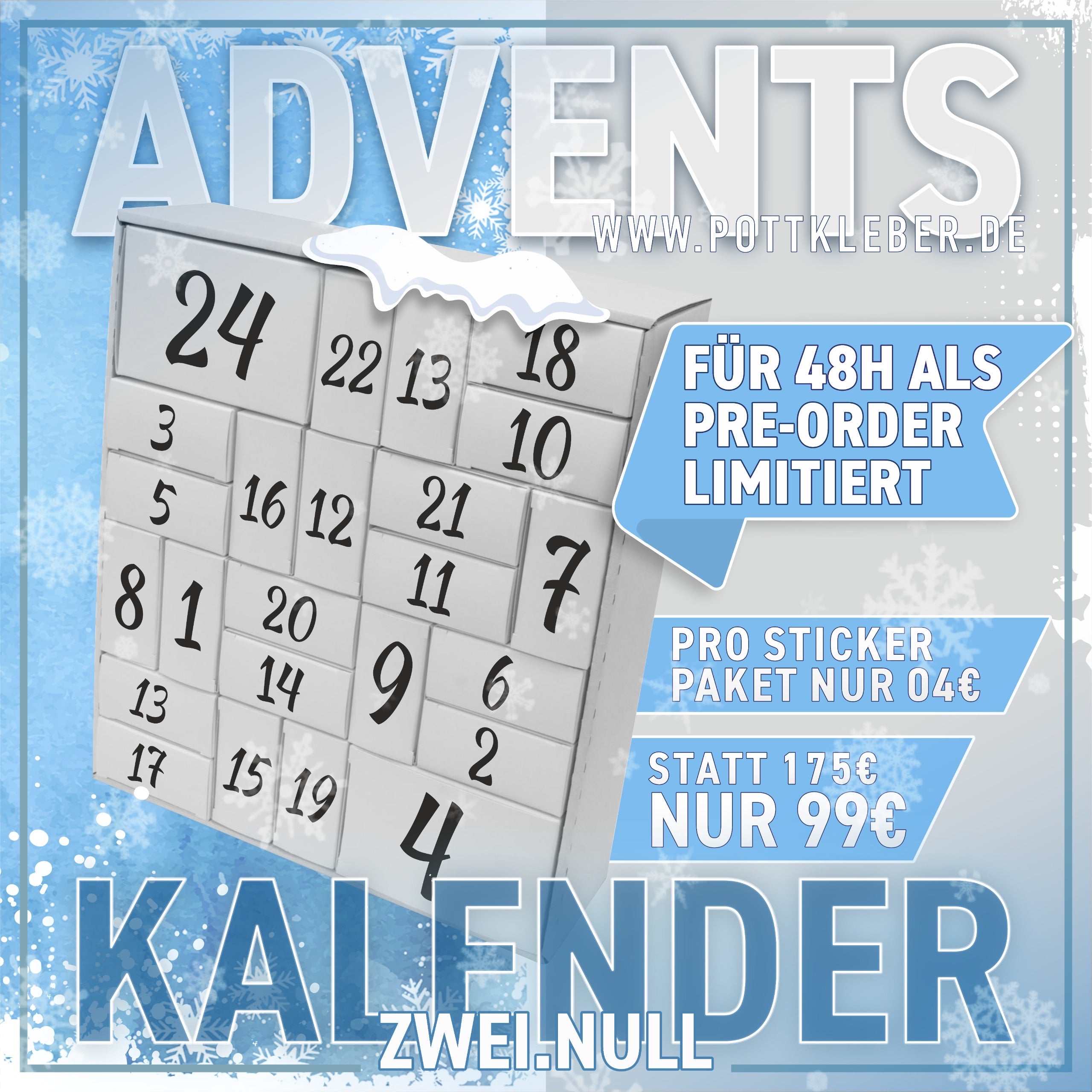 Aufkleber Adventskalender