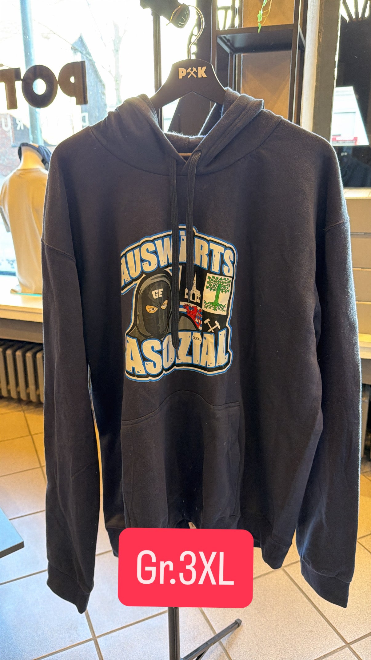 Auswärts Asozial Hoodie Sonderpreis Gr.3Xl