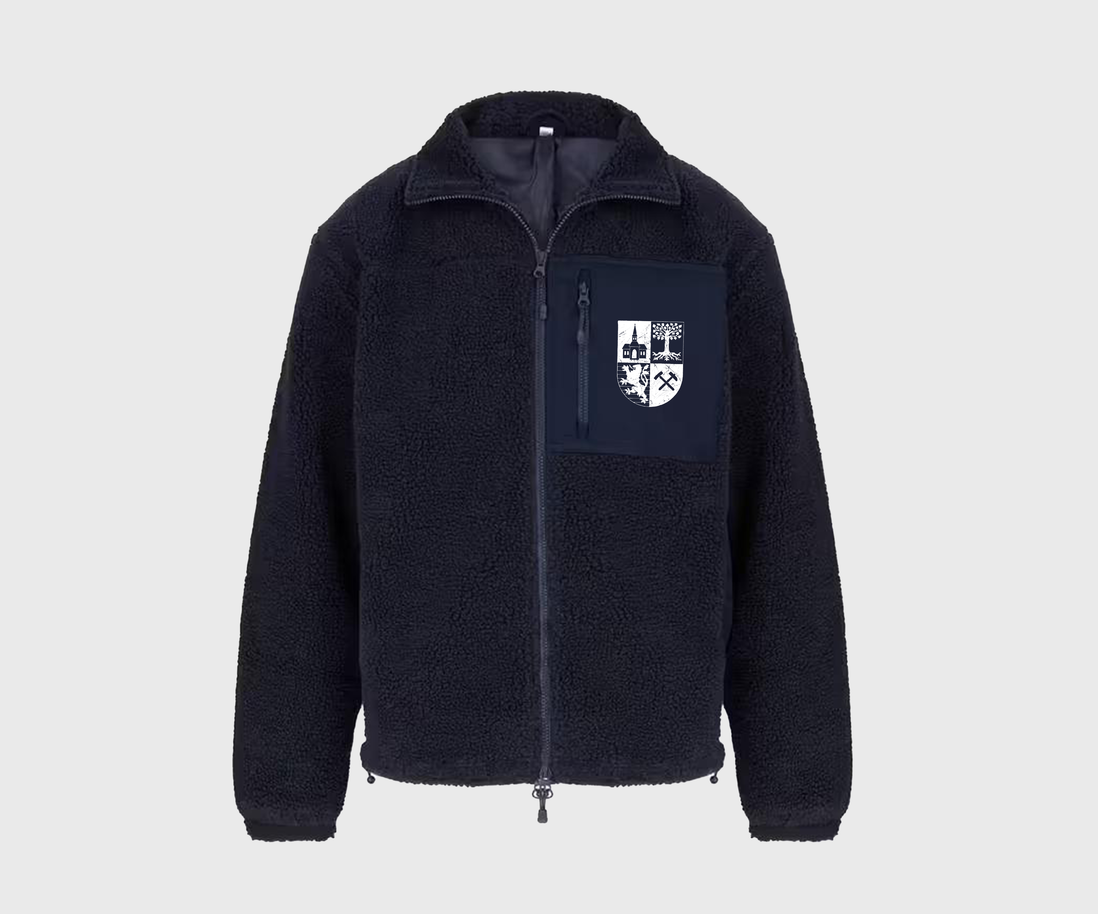 GE Wappen Weiss - Sharper Teddy Jacke Blau