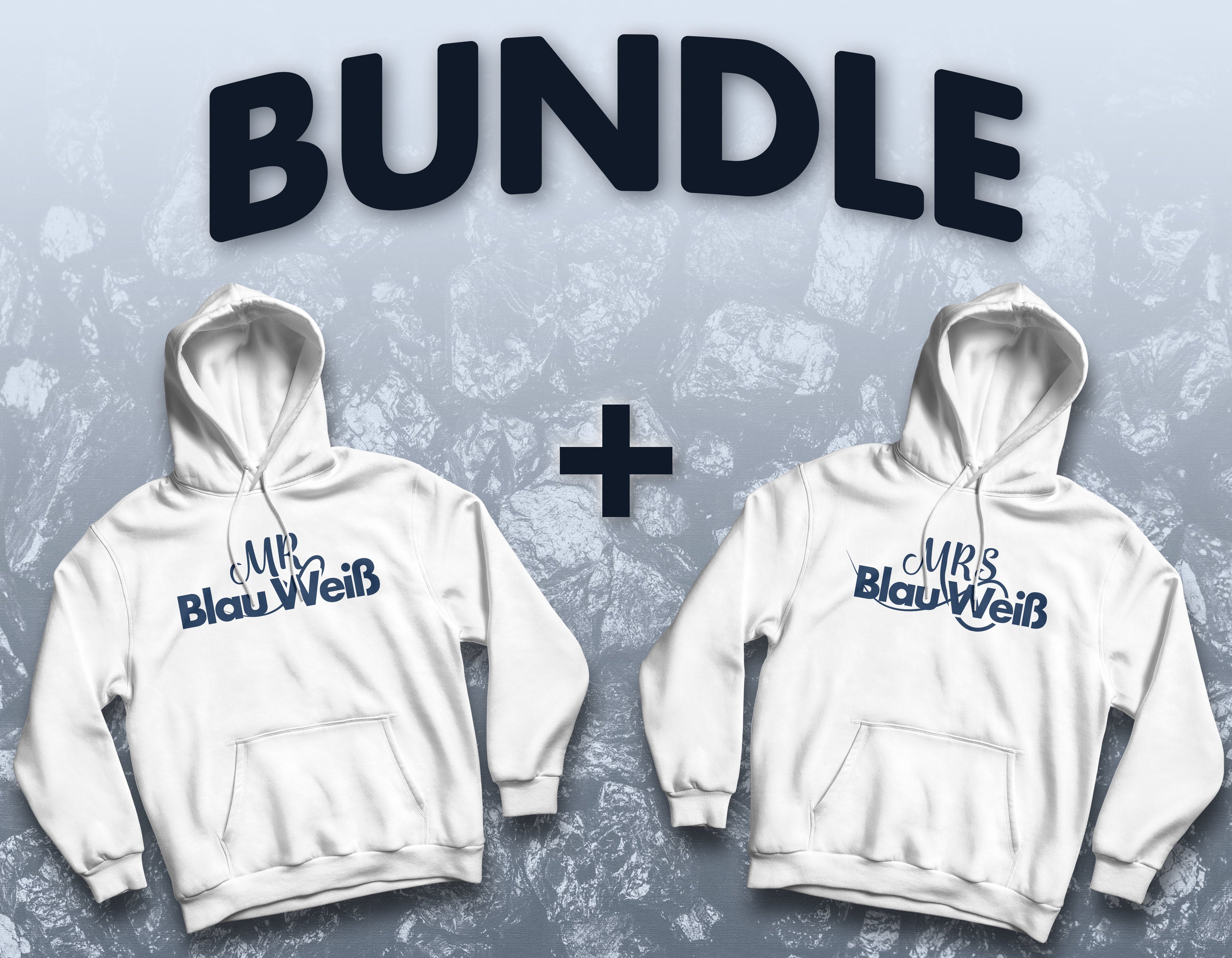 Bundle: Mr. & Mrs. Blau Weiß Pullover / Sweatshirt